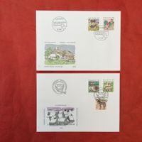 FDC 1994 1995 Tiere II Satz + Einzelemarken. 7 FDC