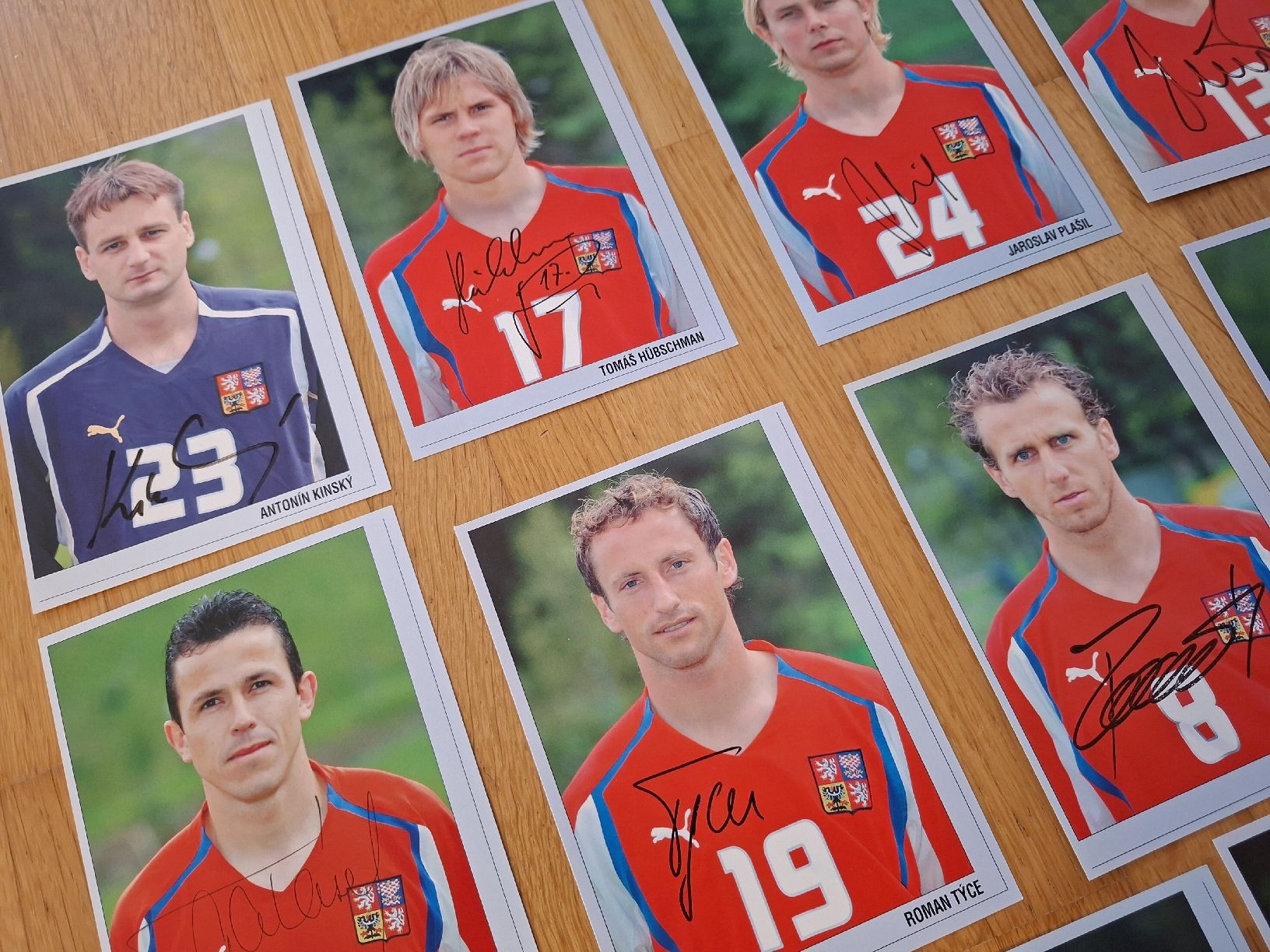Autografi: Tschechien Nationalmannschaft Autogrammkarten ca 2004  – Usato da Thun venduto da wuschu 2