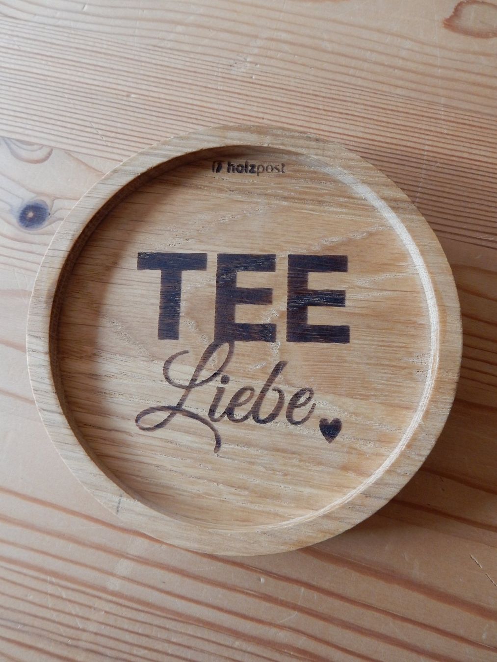 Untersetzer: Untersetzter rund TEE Liebe Holz NEU – Neu und originalverpackt aus Jona von JOberg_25 5