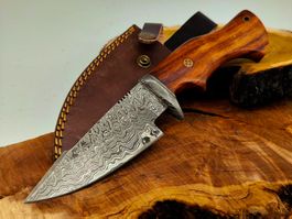 Top 1A Damast Messer Knife echter Faltenstahl handgeschlagen