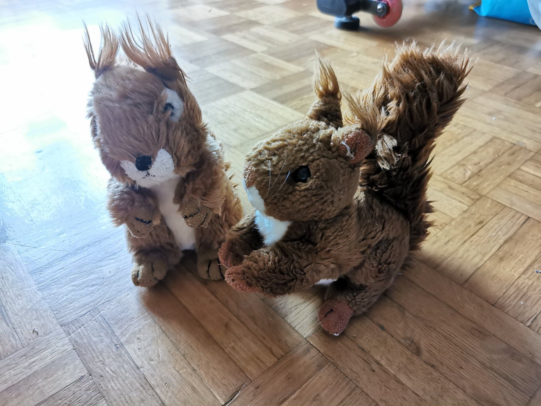 Spielzeuge: 2 Plüscheichhörnchen – Gebraucht aus Basel von grandfamily