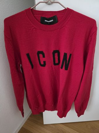 Dsquared2 Wollpullover "Icon", Gr. L, Rot