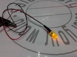 LED 5mm gelb verkabelt 2/12V 1 Stück
