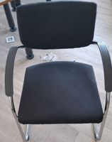 Bürostuhl Freischwinger schwarz Metallgestell gebraucht
