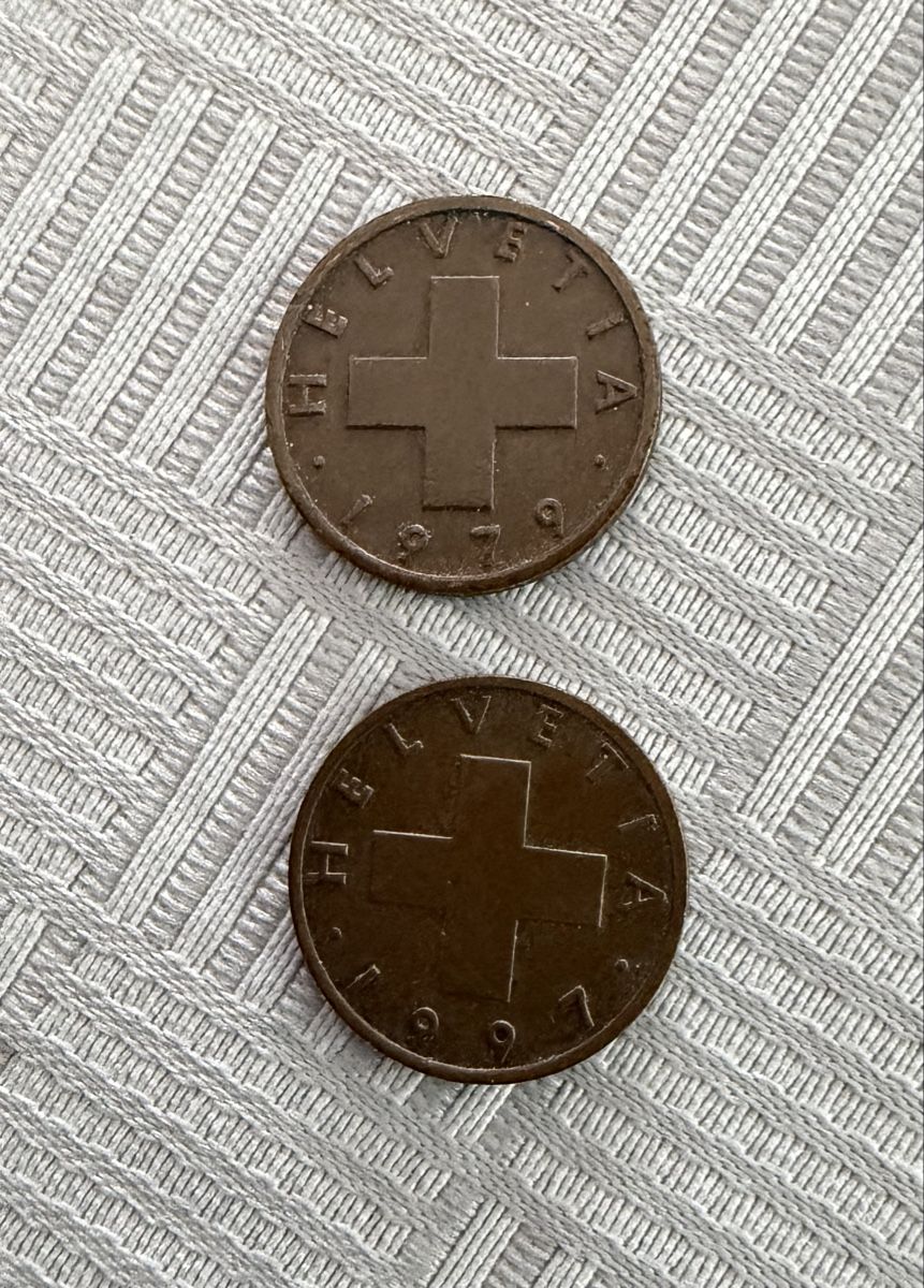 Tutti le monete: 2 x Schweizer 1 Rappen Münzen – Usato da Lausen venduto da Re4649 1