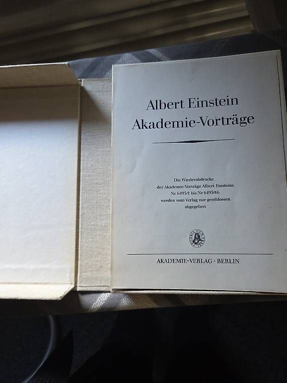 Libri: Albert Einstein Akademie Vorträge  – Usato da Trachslau venduto da scorpion02 2