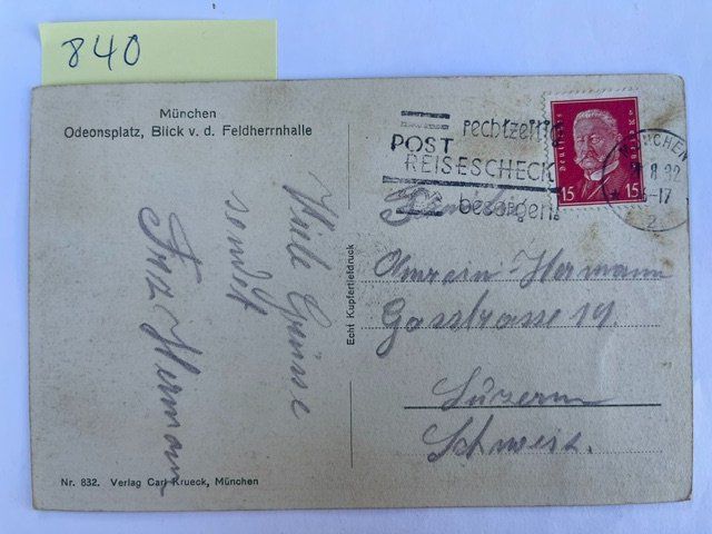 Cartes postales: alte Ansichtskarte München Odeonsplatz, 1932 – D'occasion à Niederwil AG par dahu75 1