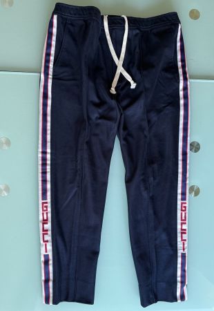 GUCCI Logo Stripe Pant Back Pocket Straight Cut Hose 50 / 34