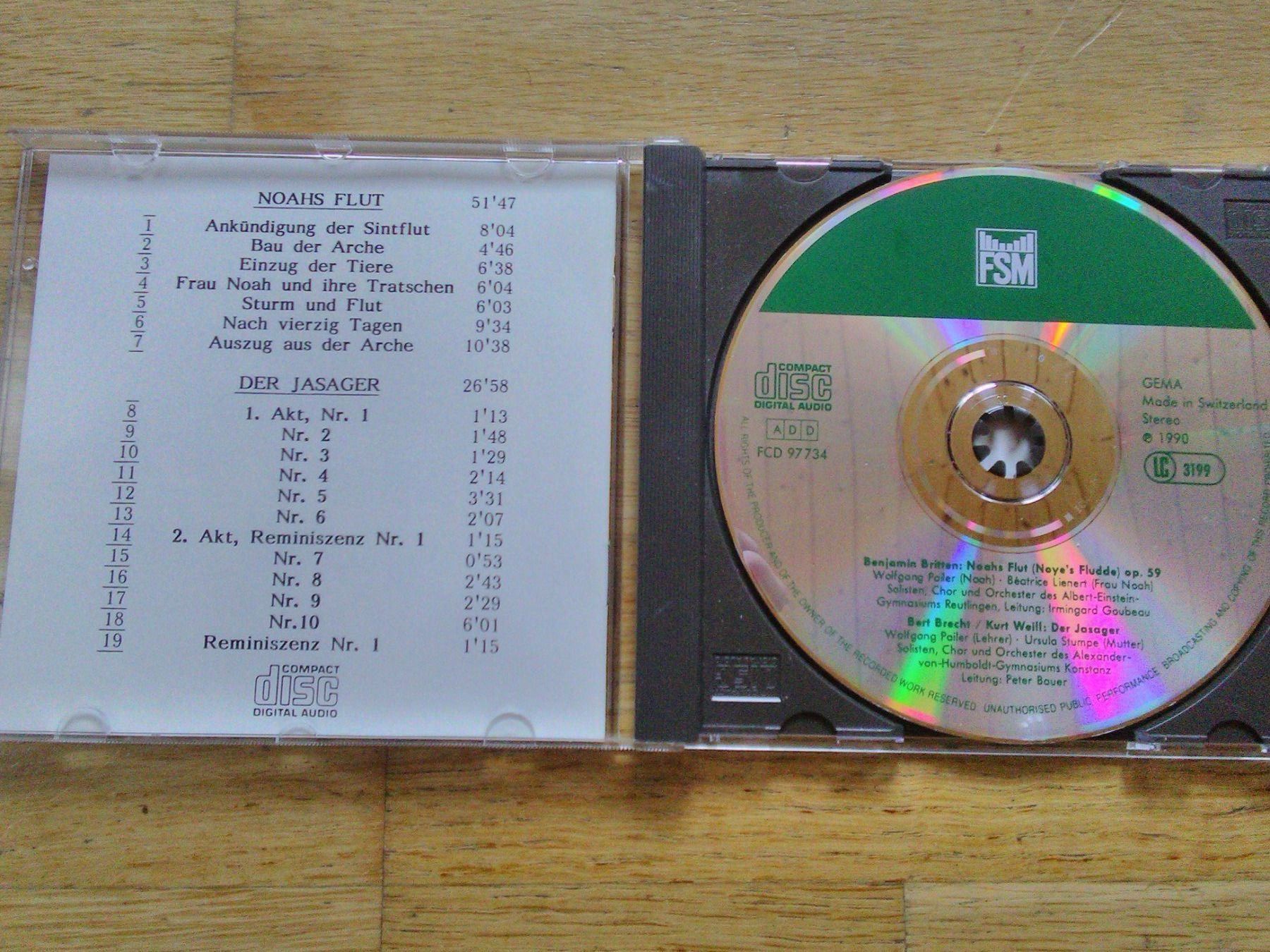 CD: Noahs Flut - Der Jasager – Usato da St. Gallen venduto da elk2020 1