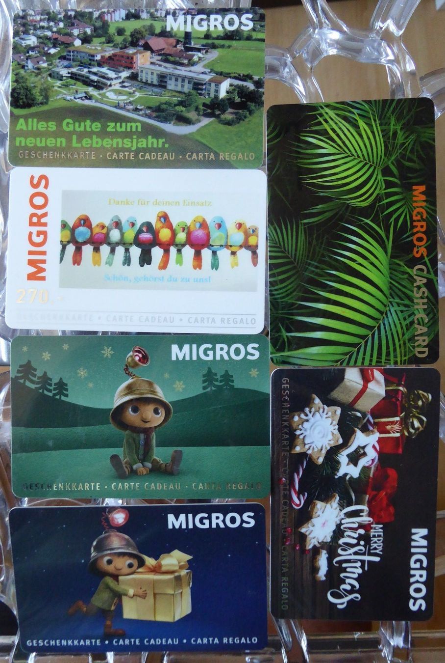 Cartoline: 6 Geschenkkarten Migros – Usato da Gossau SG venduto da oreliefredy