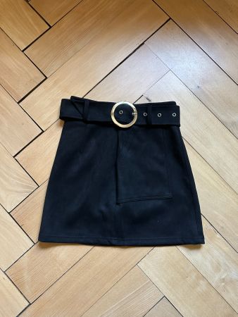 Rock schwarz mit Gürtel XS