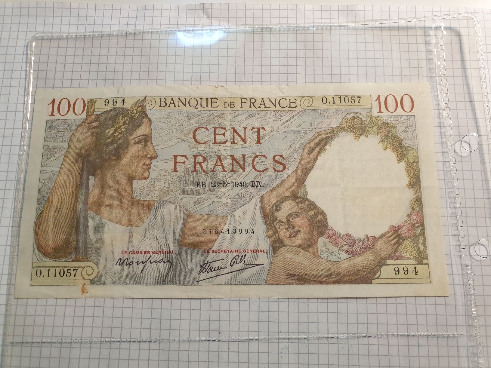 Banconote: 100 franz. Francs – Usato da Würenlos venduto da calimero095 1