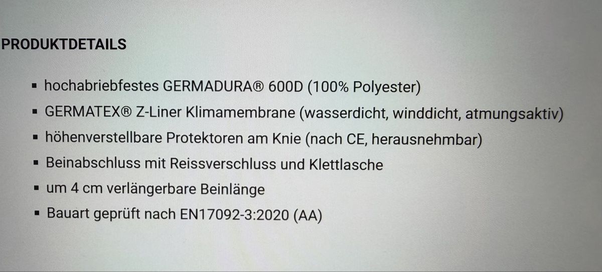 Pantaloni: GMS Kindermotorradhose Grösse 164 – Usato da Buttisholz venduto da rondor78 2