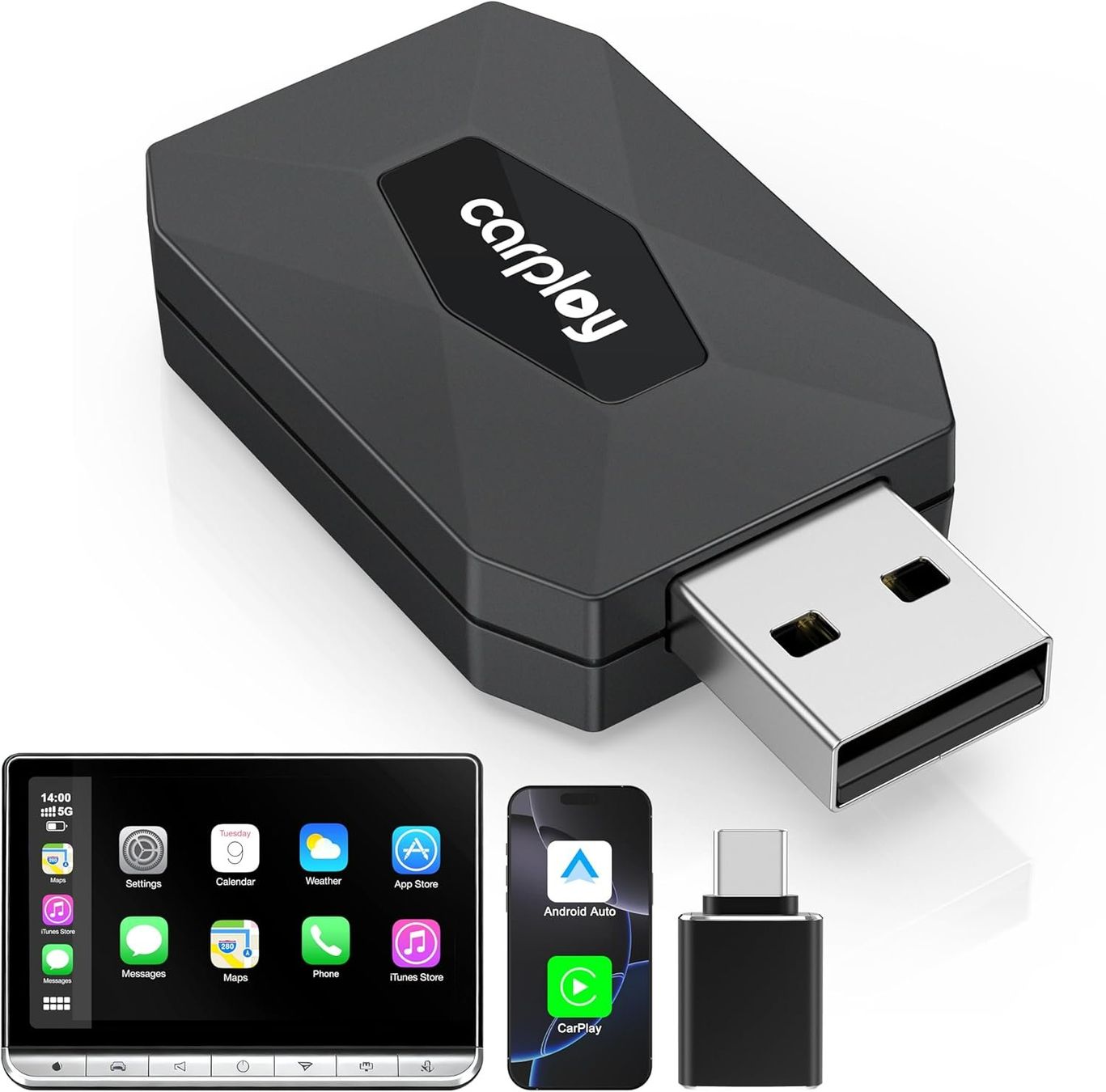 Unità & Adattatore: Wireless CarPlay & Android Auto Adapter USB-A/USB-C – Nuovo e nell'imballaggio originale da Suhr venduto da SchnapperCH 8