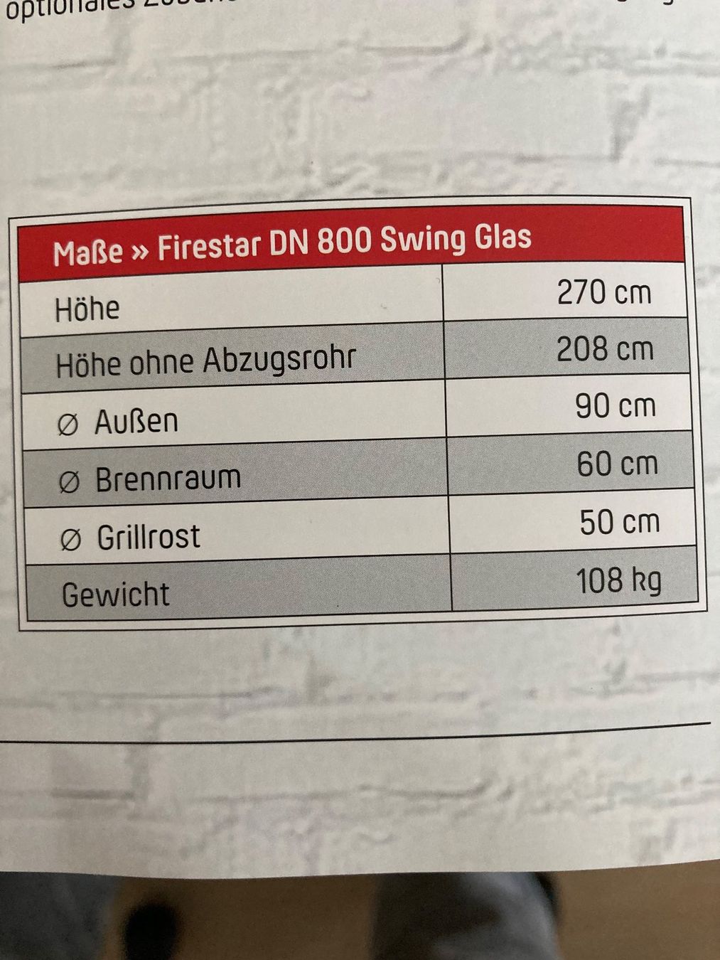 Camini: Mobiler Grillkamin Firestar DN 800 Swing Glas – Nuovo (secondo la descrizione) da Gontenschwil venduto da Zdravi 7