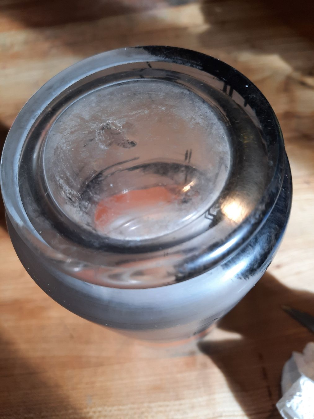 Vasi & Recipienti: Schöne Herbst-Vase aus Glas mit Malerei – Usato da Busswil BE venduto da balu37 7