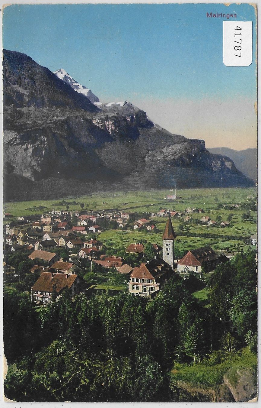 Ansichtskarten: Meiringen - Generalansicht - Litho – Gebraucht aus Ettingen von Kartenplanet