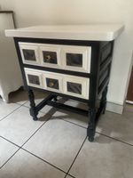 2 Petits meuble antique en bois massif bien relookée ✨
