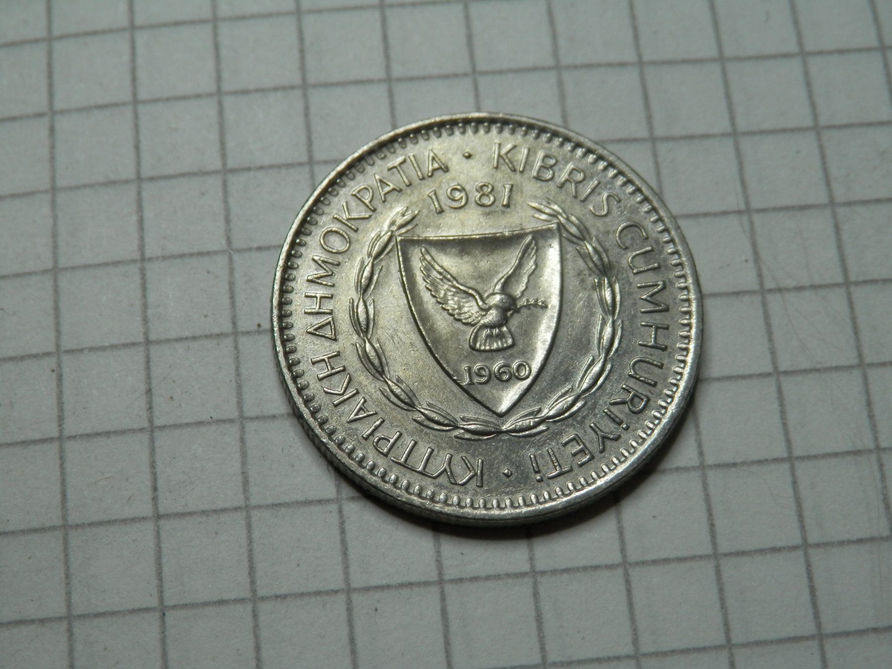 Alle Münzen: Zypern 25 Mils, 1981 – Gebraucht aus Weiach von weiach81