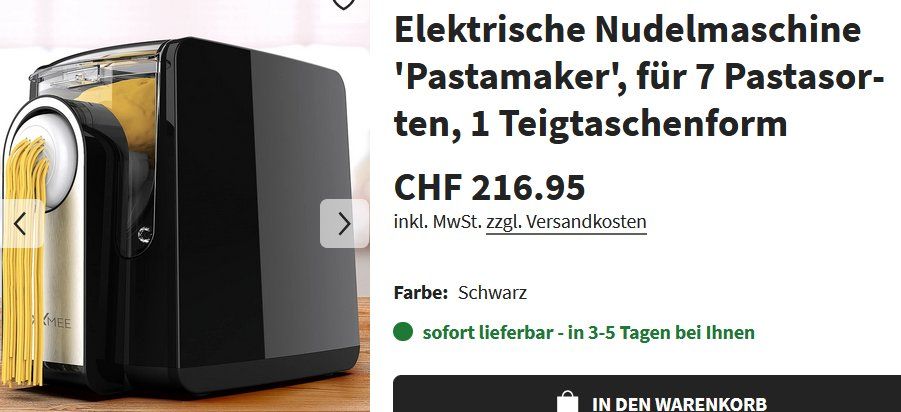 Küchengeräte: Nudelmaschine PastaGusto machine à pâtes – Gebraucht aus Collonges von arashee 1