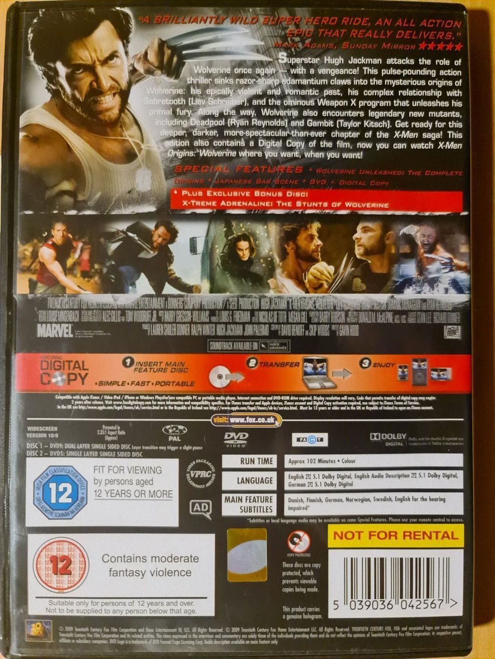 Tutti i DVDs: DVD X-men origins wolverine USA edition – Usato da Dintikon venduto da Vexi 1
