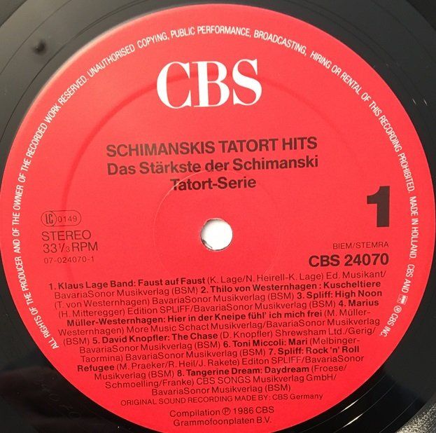 Dischi in vinile: Schimanskis Tatort Hits (LP) – Usato da Grüningen venduto da azulgrisvinyl 2