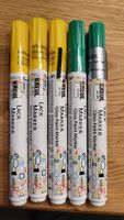 Kreul Lackmarker Set, 5 Stifte, Gelb/Grün, neu