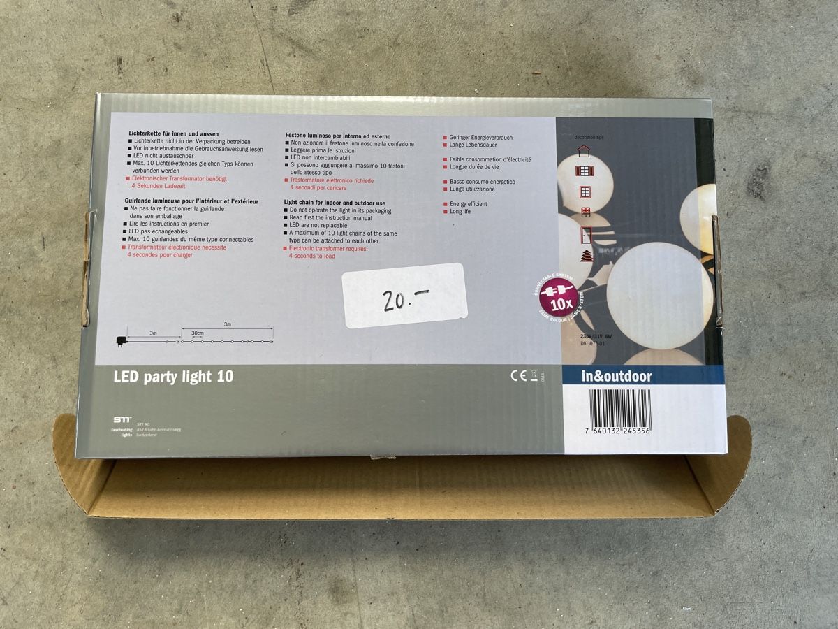 Ghirlande e barre luminose: Lichterkette LED (warmweiss) – Nuovo (secondo la descrizione) da Waldkirch venduto da SANDRADUBLER 1