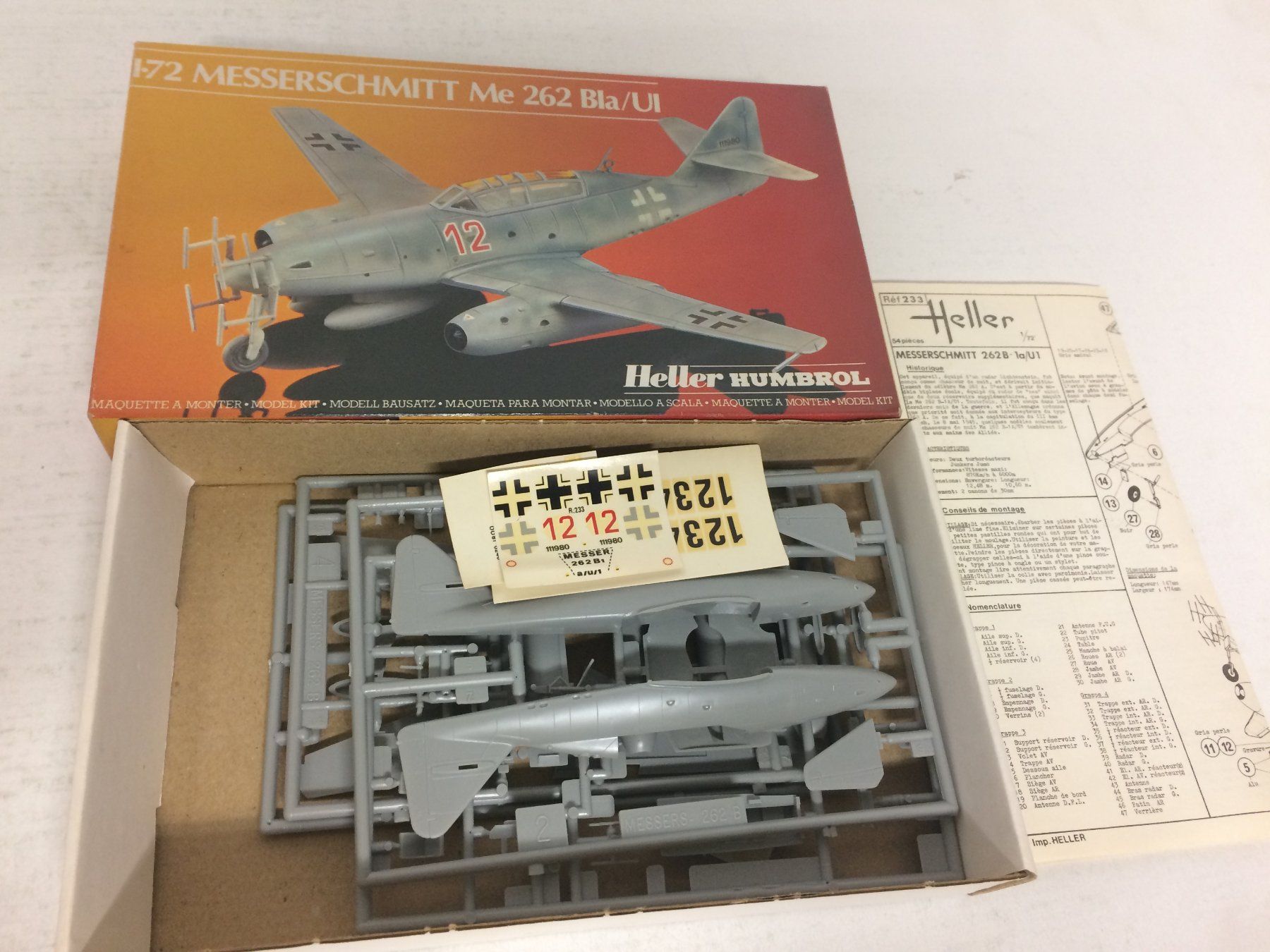 Heller Kit di modellismo & Modellini statici: plastic model kit 1/ 72  Heller 80233 Messerschmitt Me 262 b – Nuovo e nell'imballaggio originale da Vezia venduto da Aquarius_Age 3