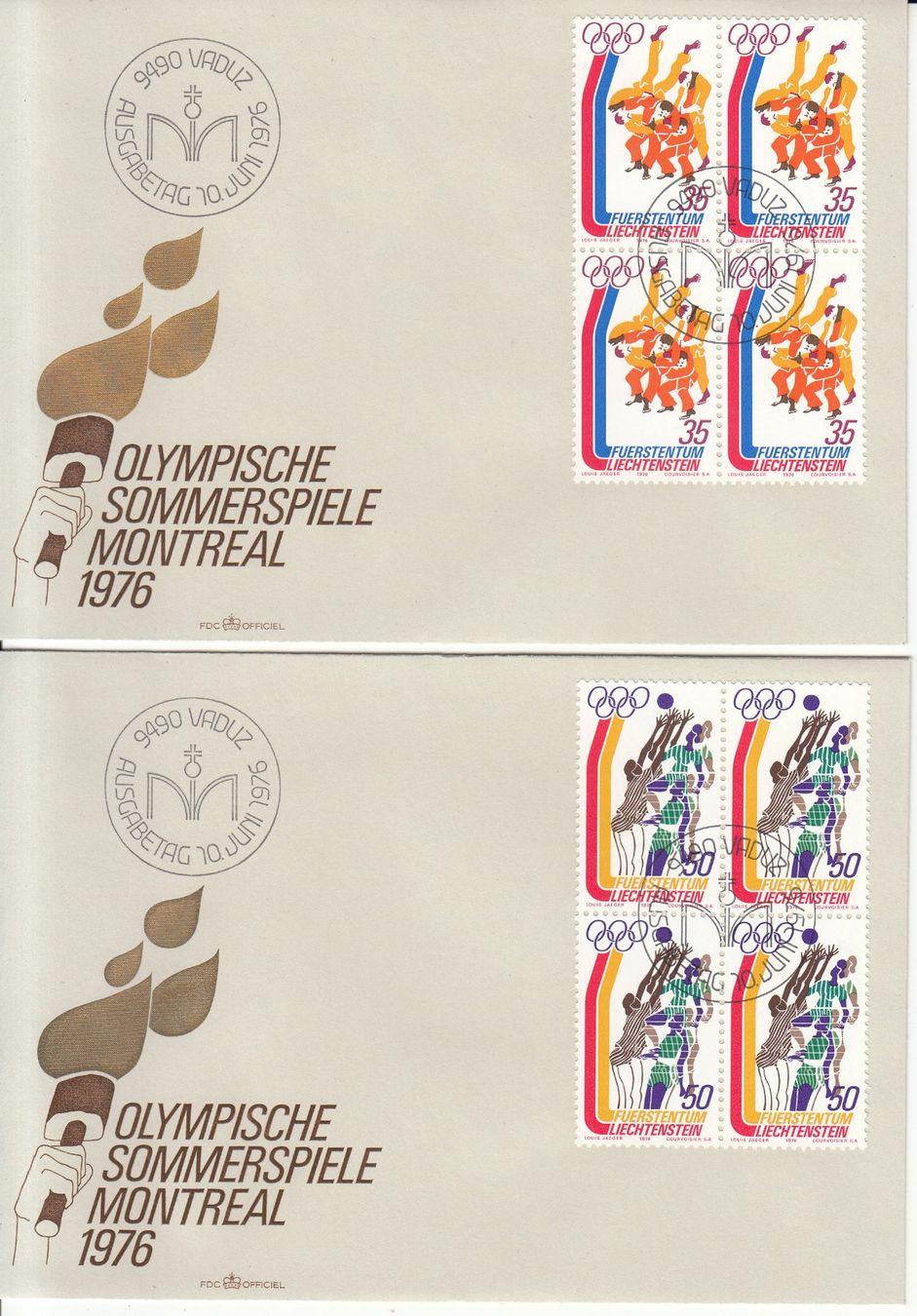 Tutti i francobolli: LBK 589 - 592 im 4er-Block FDC – Usato da Bürglen TG venduto da StampGraf 1
