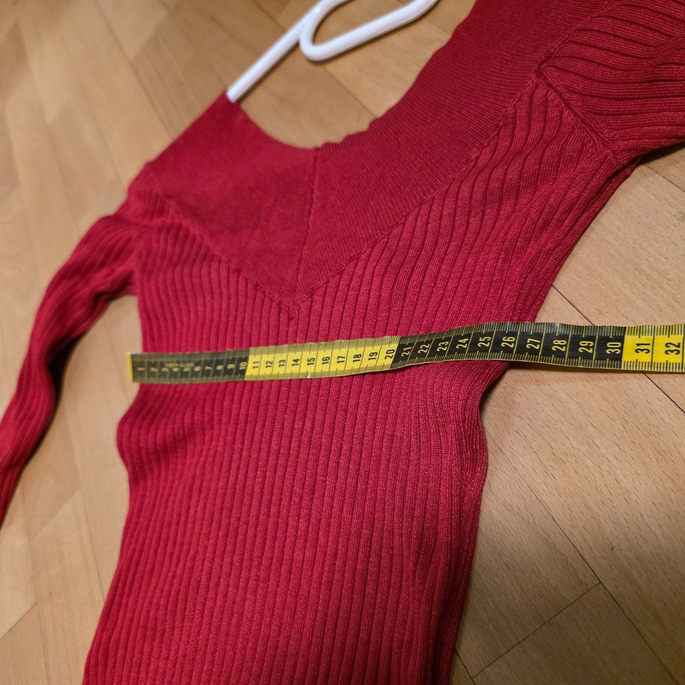 Vestiti: Rotes geripptes Kleid – elastisch und bequem – Usato da Wald ZH venduto da CapLux 5