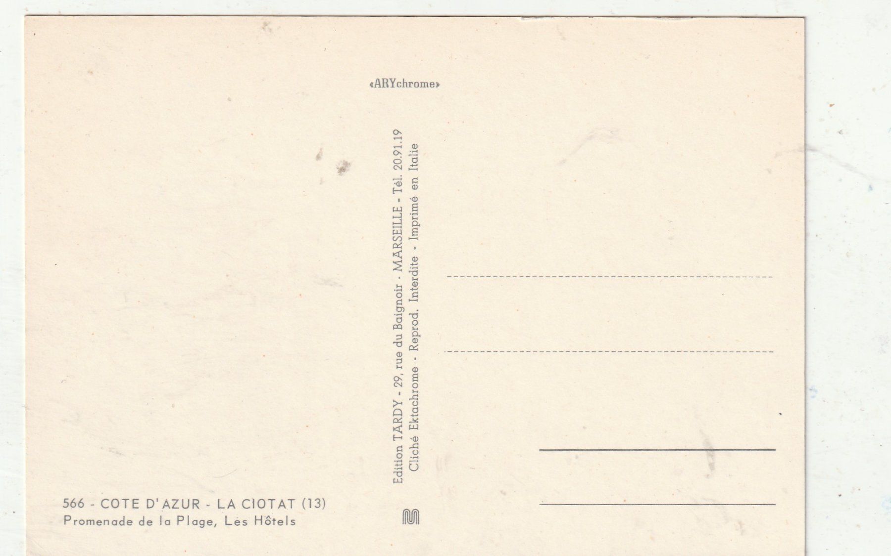 Cartoline postali: Strand Cote d'Azur – Usato da Lumbrein venduto da made02 1