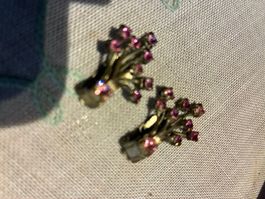 clips oreille rose -verre