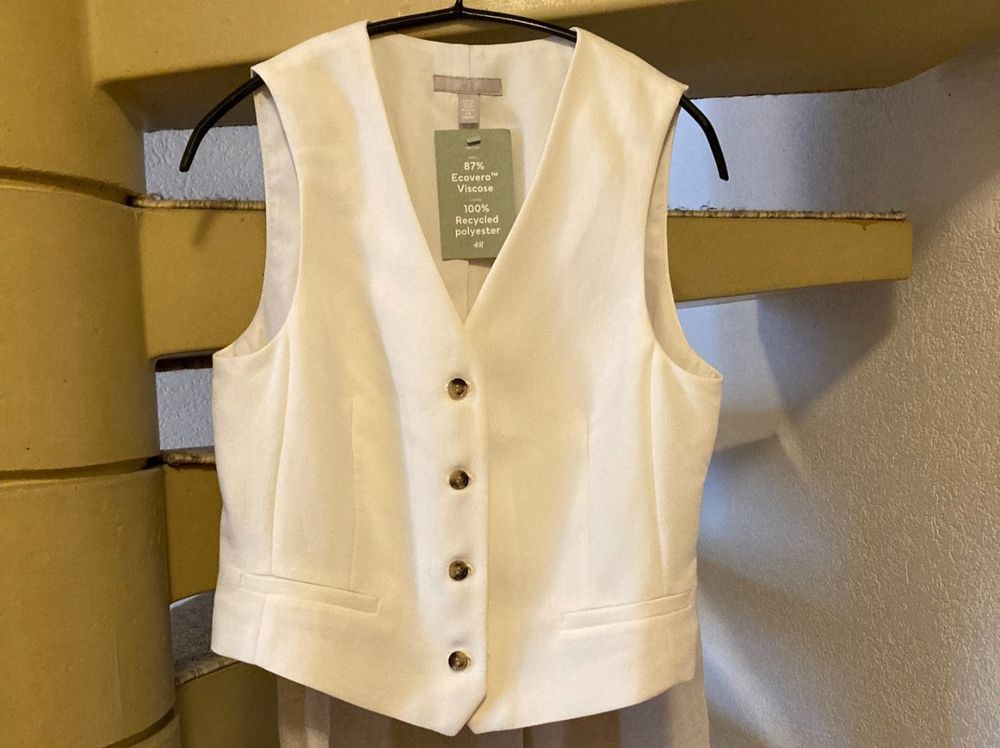 weisse Weste / Gilet H&M Gr. 34 | Kaufen auf Ricardo