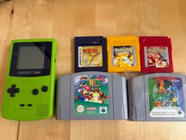 Nintendo Game Boy Color mit Pokémon Sammlung + 2 Nintendo 64