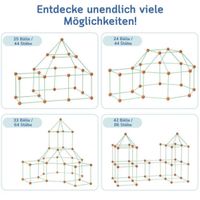 Bällebad Bälle 40 Stk. + Spiel-Stäbe für Fort Bau-Set