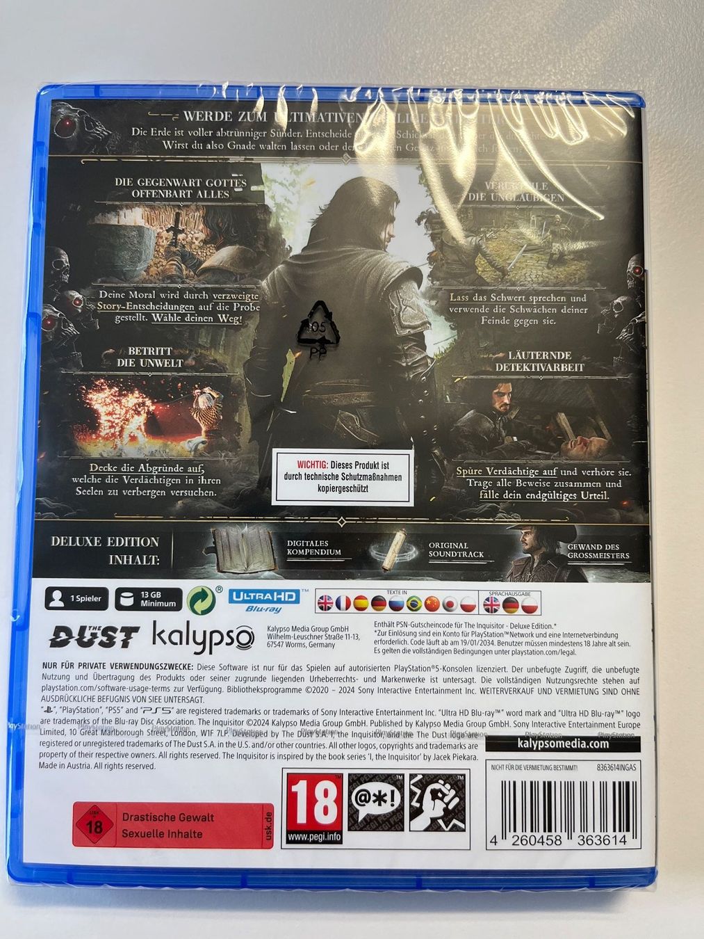 Giochi: PS5 The Inquisitor - Deluxe Edition – Nuovo e nell'imballaggio originale da Triesen venduto da up2gamesch 1