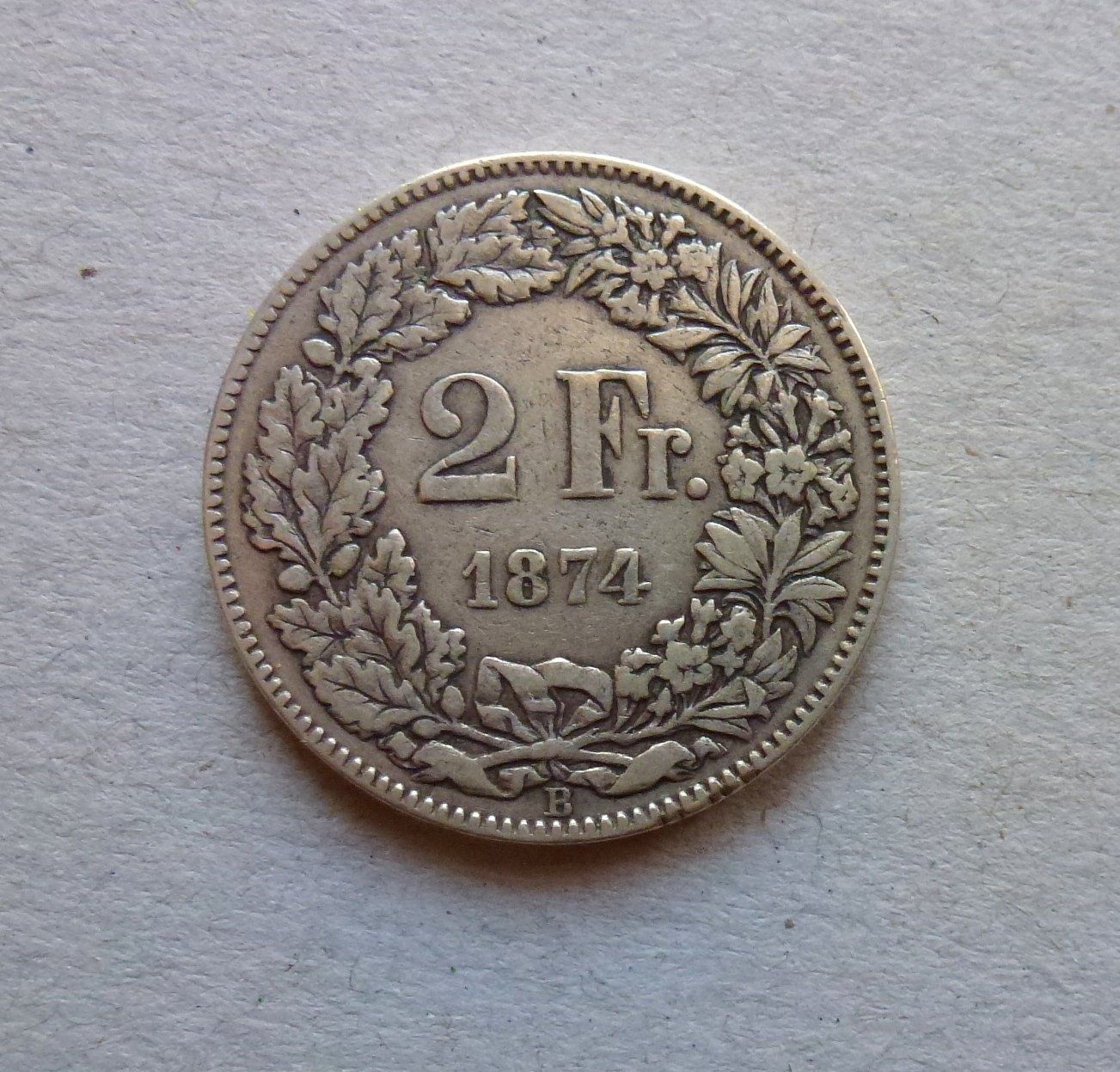 Tutti le monete: ++ 2.- Franken 1874, gute Erhaltung – Usato da Walkringen venduto da Casablanca777