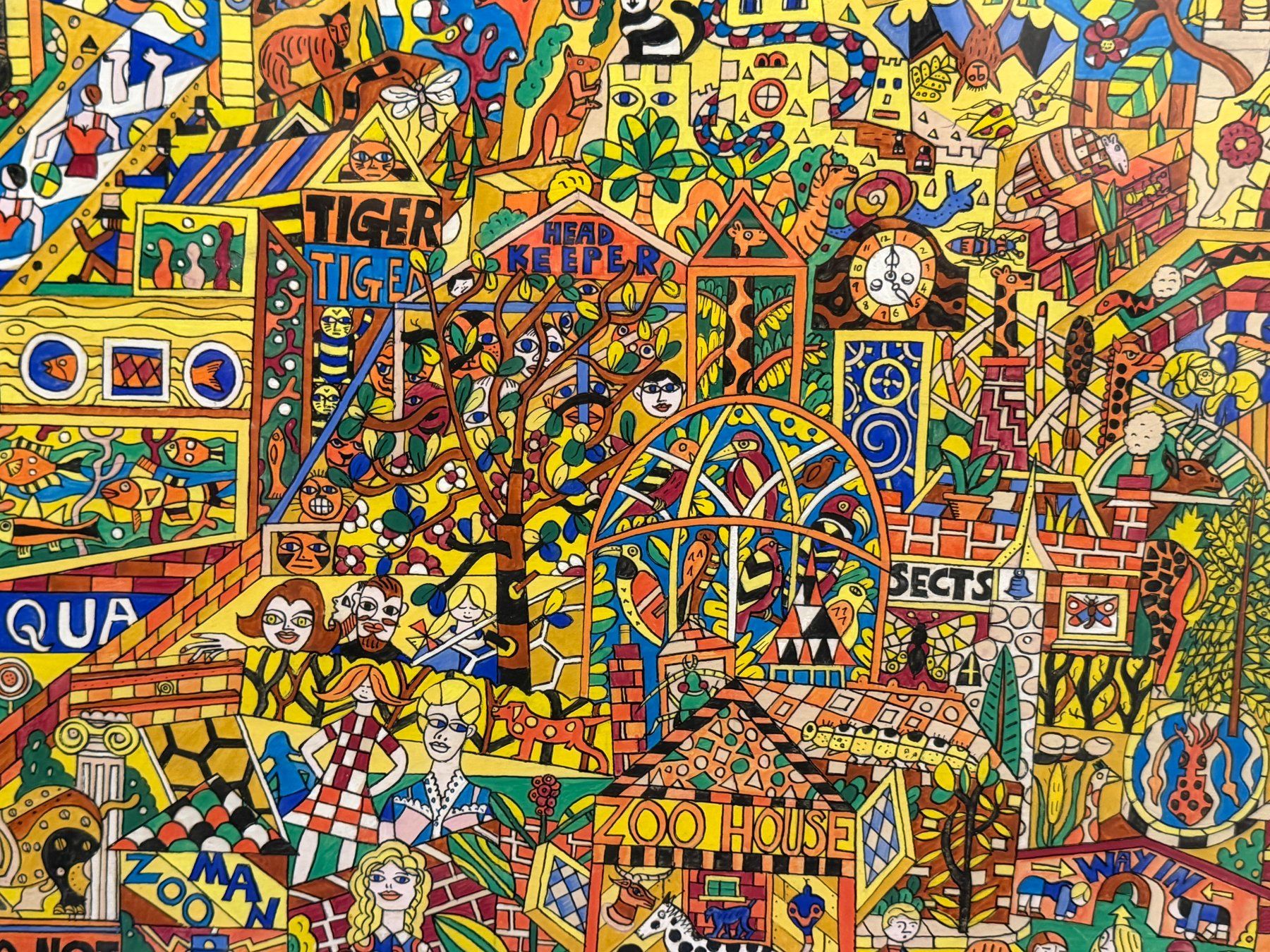 Dipinti: BILL MAYNARD - "MY ZOO" Superbe Œuvre originale Pop Art – Usato da Morges venduto da vintix 3