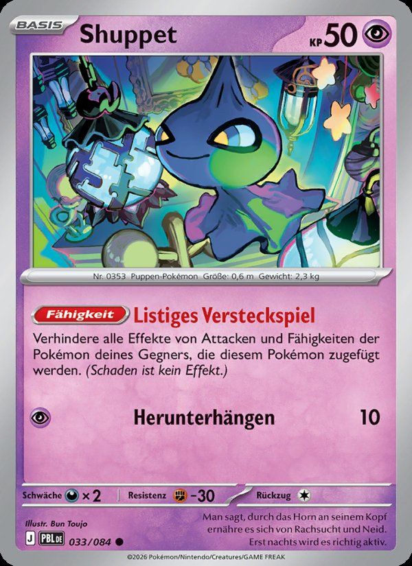 Pokémon Carte collezionabili: Shuppet (PBL 33/120) – Normal – Usato da Hünenberg venduto da CardDrop