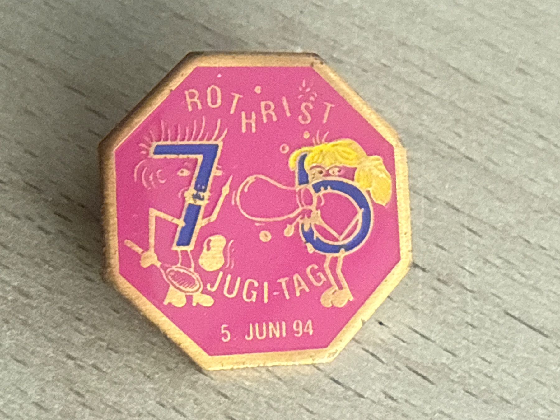 Placchette & Badge: Pin  JUGI-TAG 5. JUNI 94 Rothrist – Usato da Glattbrugg venduto da Schweigmatt