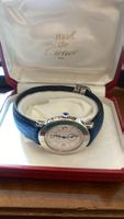 Orologio Cartier Argento cinturino blu scatola originale