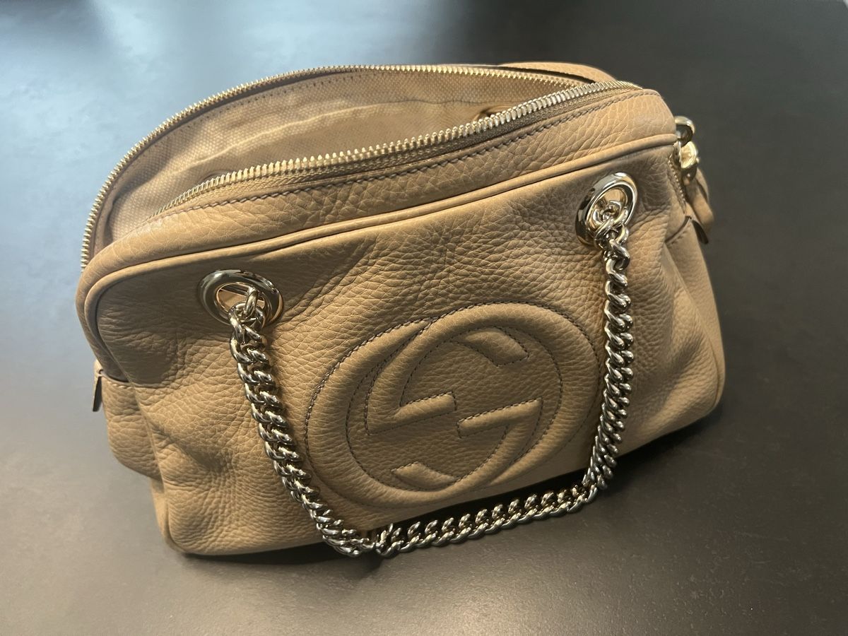 Gucci Borse da donna: Gucci Soho Double Chain Bag Beige Leather – Usato da St. Gallen venduto da ProtoPlex 1