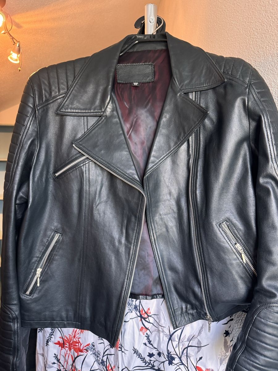 Giacche: Biker Jacket Black Lambskin Size 42 100% Viscose Lining – Usato da Schötz venduto da s_amer