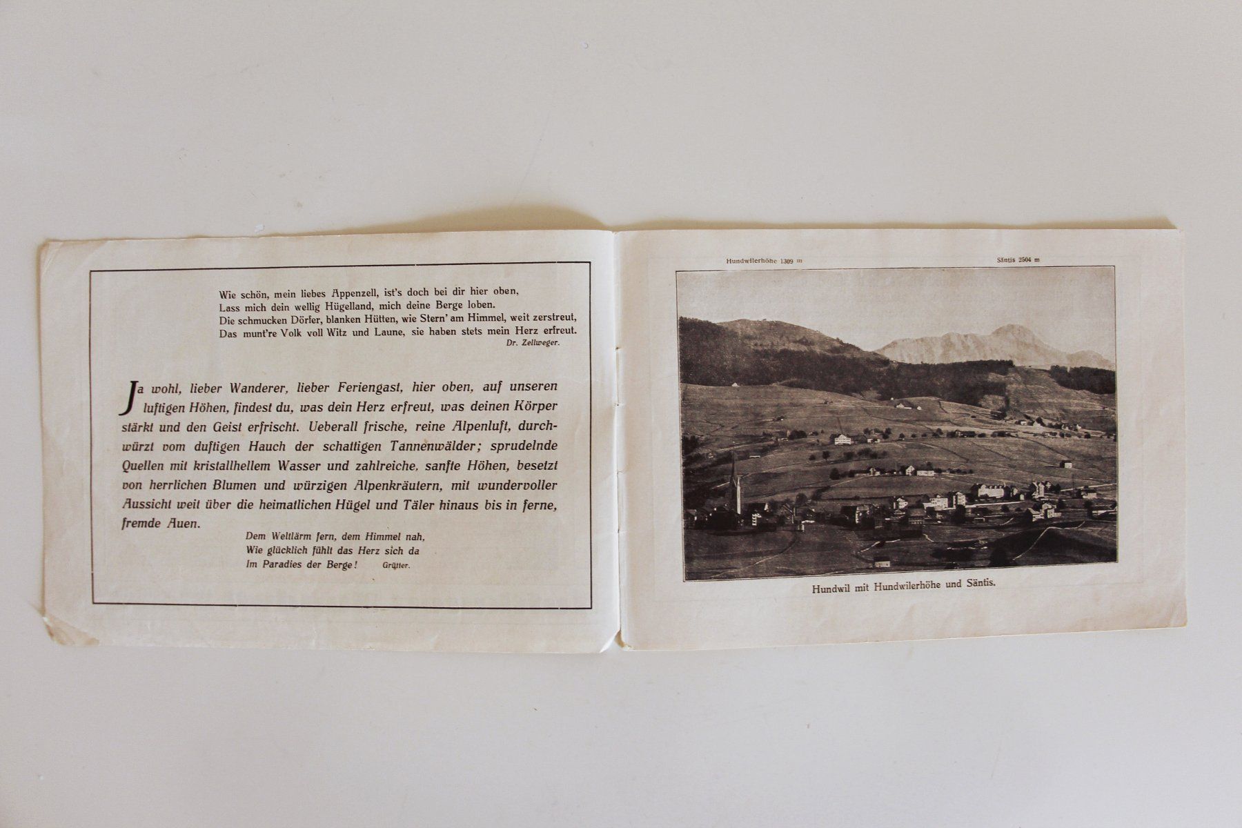 Cartoline postali: PROSPEKT "LUFTKURORT HUNDWIL" ca. 1925 WERBUNG – Usato da St. Gallen venduto da modernetc 1