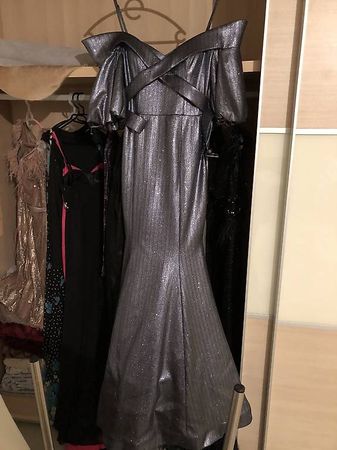 Festkleid grau/silber Gr. S