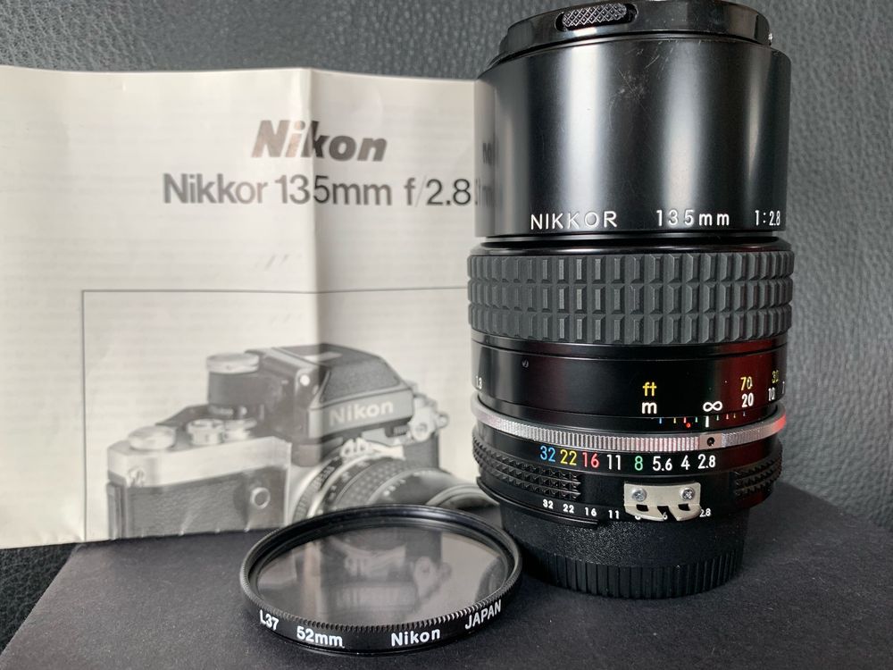 Nikon Nikkor 135mm f:2.8 Ai Manual Focus Lens w Caps - Green Mountain Camera