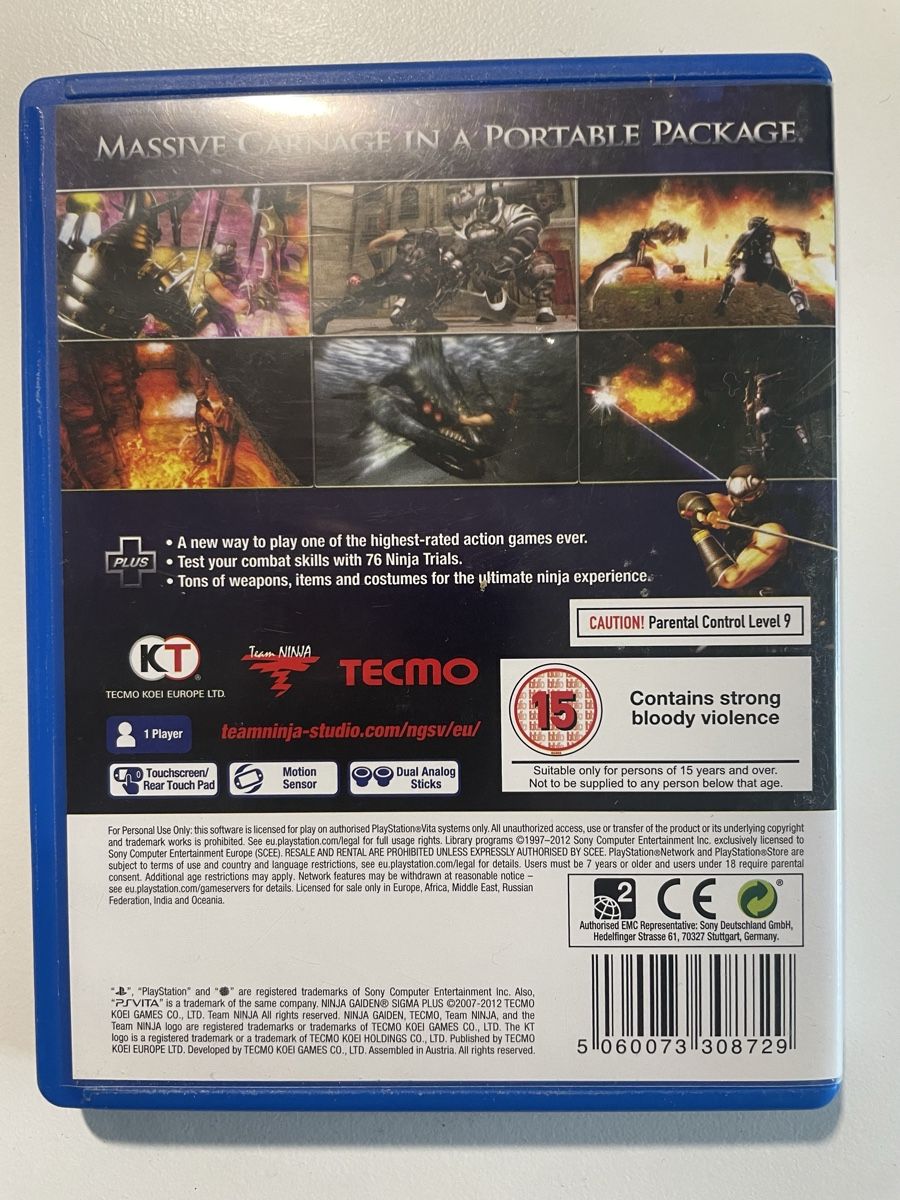 Giochi: PS Vita: Ninja Gaiden Sigma Plus – Usato da Emmenbrücke venduto da MZJackson 3