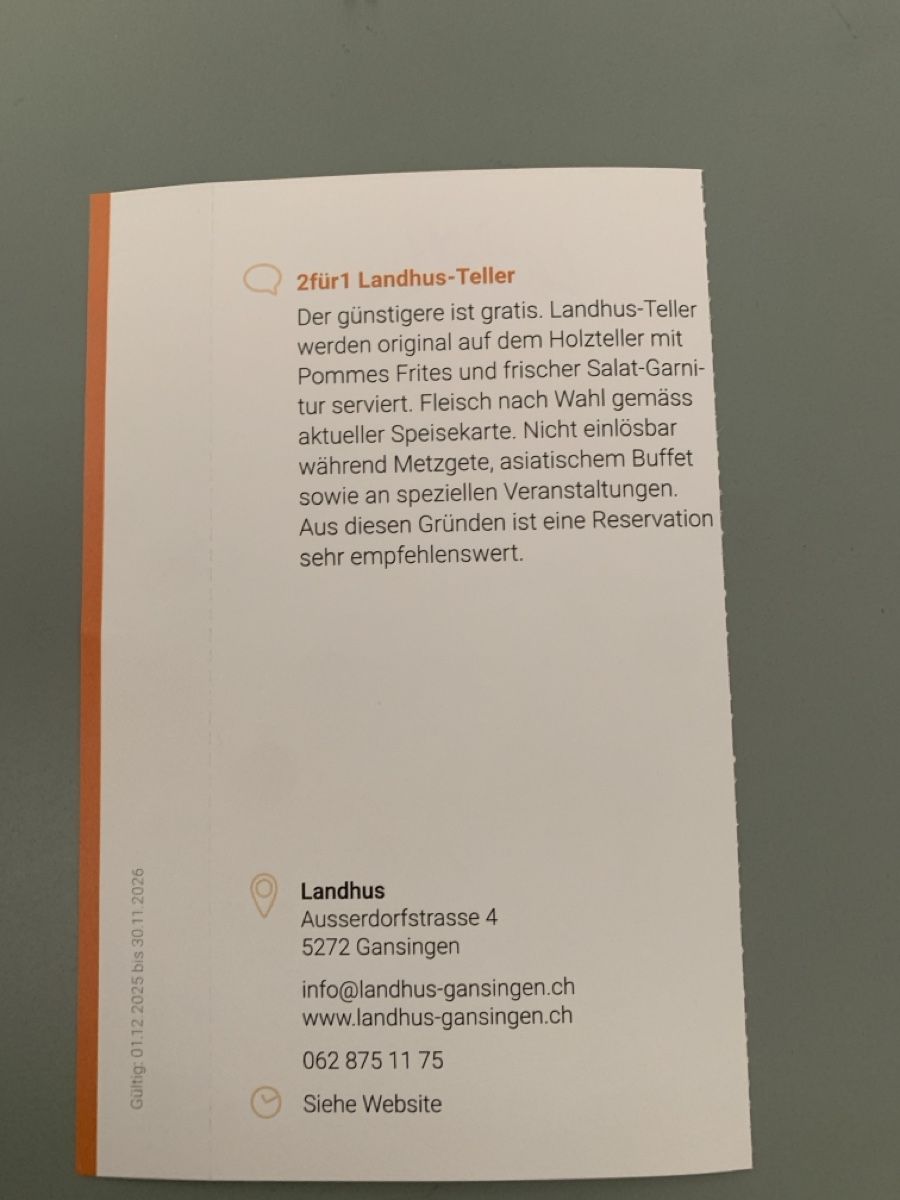 Buoni: 2für1 Landhus, Gansingen – Nuovo e nell'imballaggio originale da Attelwil venduto da TaraLee 1