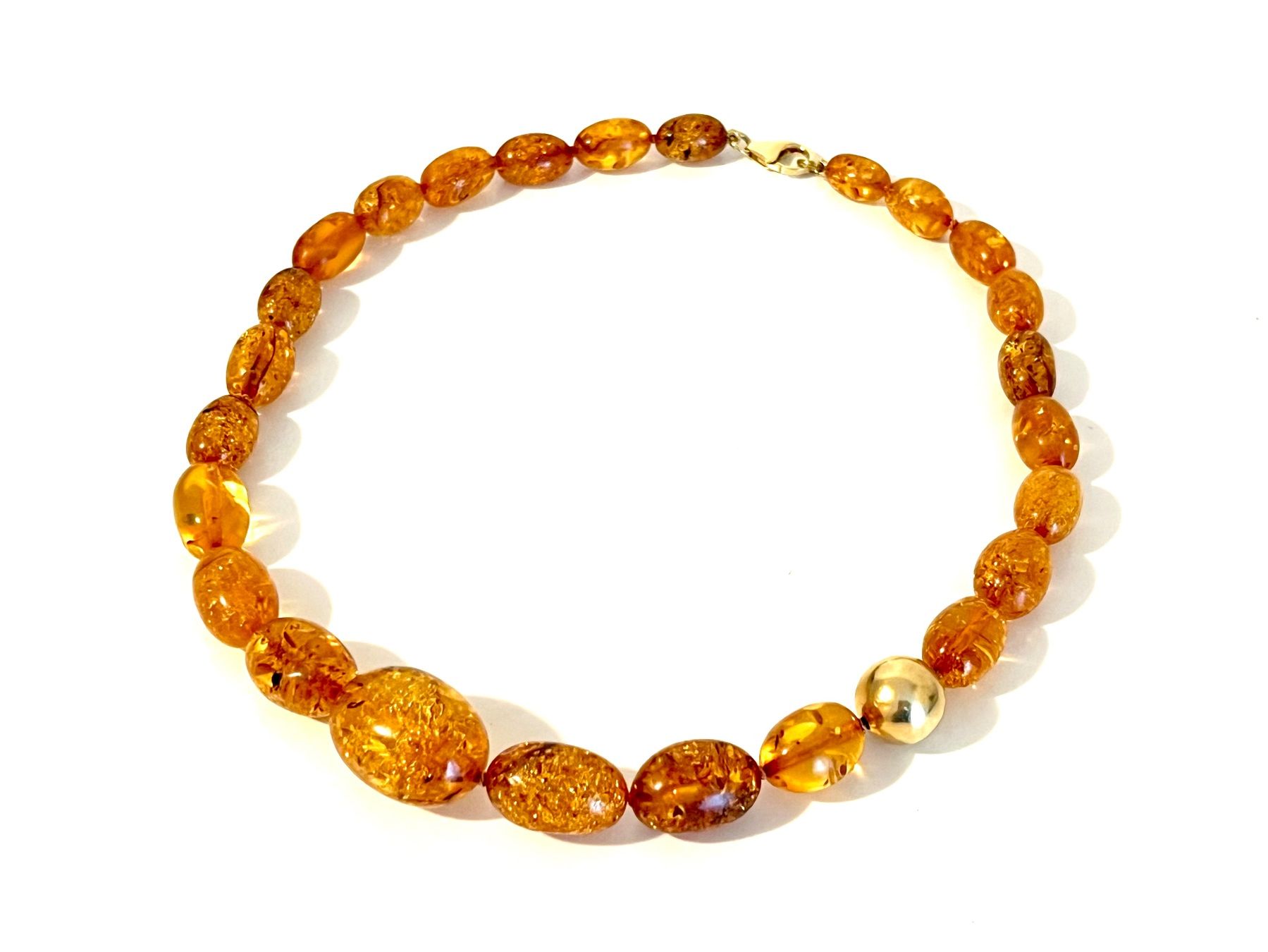 Ketten: Baltic Amber Necklace - Gold Plated Silver – Neu und originalverpackt aus Rüschlikon von ThereseJewelryDesign 6